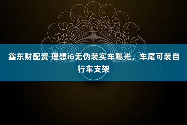 鑫东财配资 理想i6无伪装实车曝光，车尾可装自行车支架