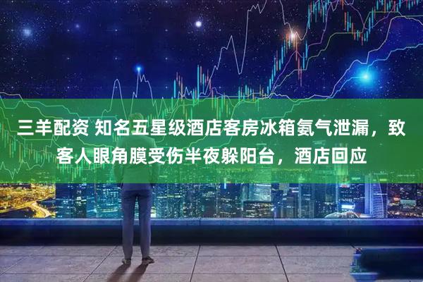 三羊配资 知名五星级酒店客房冰箱氨气泄漏，致客人眼角膜受伤半夜躲阳台，酒店回应