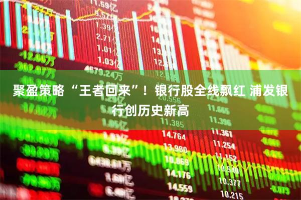 聚盈策略 “王者回来”！银行股全线飘红 浦发银行创历史新高