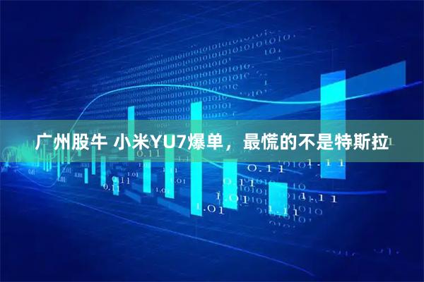 广州股牛 小米YU7爆单，最慌的不是特斯拉