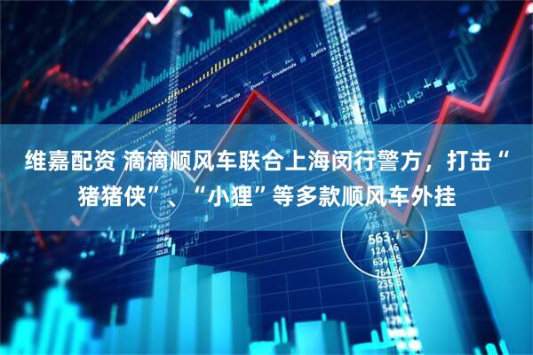 维嘉配资 滴滴顺风车联合上海闵行警方，打击“猪猪侠”、“小狸”等多款顺风车外挂